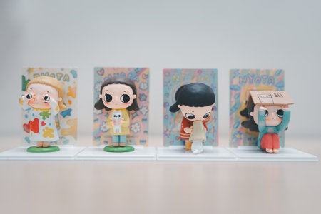 Bangkok, Thailand - May 25, 2024 : POP MART Nyota Fluffy Life Series Figures Blind Box. A whole set contains 12 blind boxesのeditorial素材