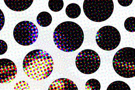 Halftone effect background retro style. Colorful halftone patternの写真素材