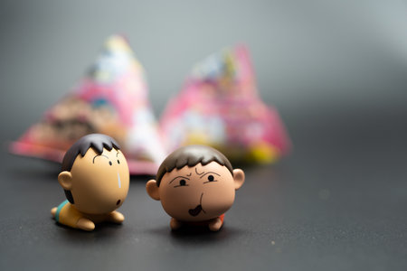 Bangkok, Thailand - June 9, 2024 : Crayon Shinchan Mini Series Lying Down figures from 52TOYS. Random Mini Series-Lying Down Series Blind Box Figure Toyのeditorial素材