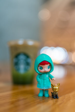 Bangkok, Thailand - June 24, 2024 : Toy Alchemist (MOLLY My Instant Superpower Series Figures). Figures from POP MARTのeditorial素材