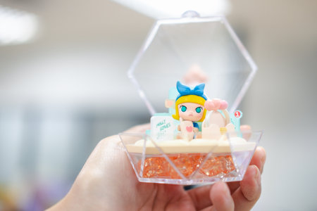 Bangkok, Thailand - June 26, 2024 : Wishes at Your Fingertips Series Scene Set. As Long as You Love ME from Pop martのeditorial素材