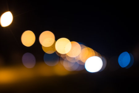 Abstract multicolored glowing lights for background material.の写真素材