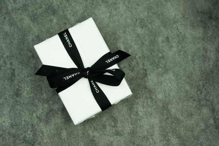 Bangkok, Thailand - August 10, 2024 : A gift box of Chanel perfume
