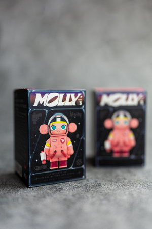 Bangkok, Thailand - September 2, 2024 : Two blind boxes collection of MEGA SPACE MOLLY 100% Series 3