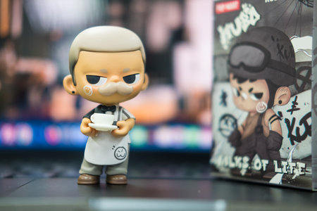 Bangkok, Thailand - September 21, 2024 : Walks of Life Series, Pop Mart. Art toys action figures gentleman. The whole set contains 12 blind boxesのeditorial素材