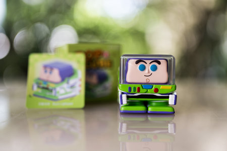 Bangkok, Thailand - September 25, 2024 : A cute of Buzz lightyear from POP MART this collection of...