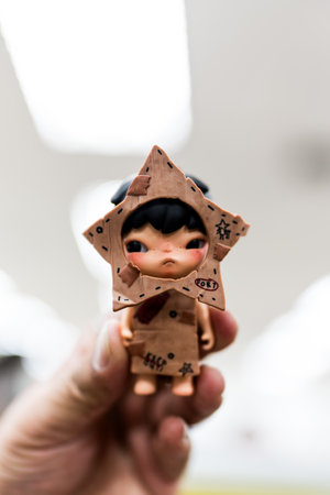 Bangkok, Thailand - September 26, 2024 : Pop Mart Healing. Hirono Shelter Series Figures