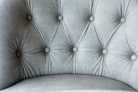 The texture of the upholstery of the back of the sofa, texture and textile background.の写真素材