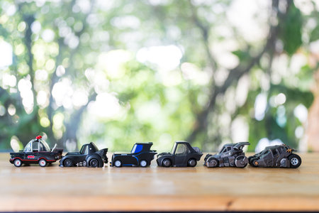 Bangkok, Thailand - November 11, 2024 : A Figures DC Batman 85th Anniversary Series from POP MART. All car in Seriesのeditorial素材