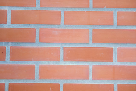 Red brick wall texture background. Wall as background or wallpaperの写真素材
