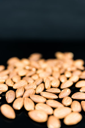 Organic almond nuts. Healthy snackの写真素材