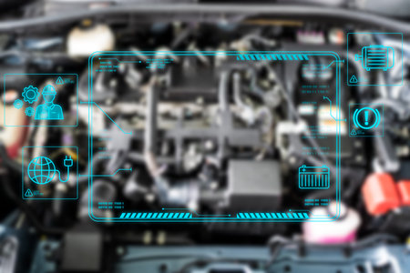 Car service technology, Software online and checklist concept. Service Center Officer car defects...