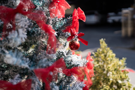 Beautiful à¸christmas tree at outdoor. Christmas festival.の写真素材