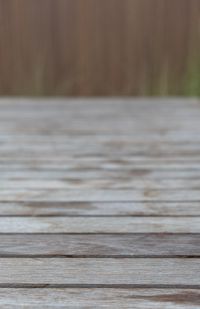 Wooden surface background, depth of field