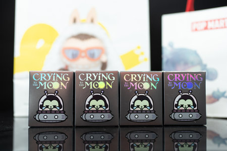 Bangkok, Thailand - December 28, 2025 : Pop mart collectible figures crying to the moon a mini figuresのeditorial素材