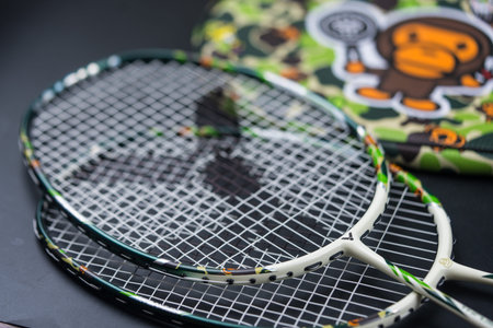 Bangkok, Thailand - March 25, 2026 : A Cute of a badminton racket, Collection VICTOR x BABY MILO. A...