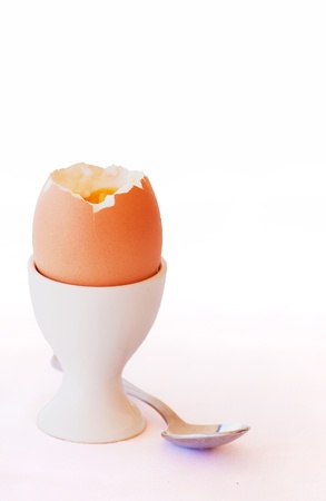 Boiled eggs isolatedの写真素材