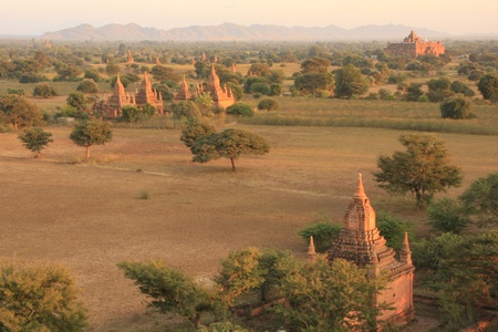 Temples of Bagan, Bagan Archaeological Zone, Mandalay region, Myanmar, Southeast Asiaの写真素材