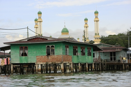 Kampong Ayer, Bandar Seri Begawan, Brunei, Southeast Asiaのeditorial素材