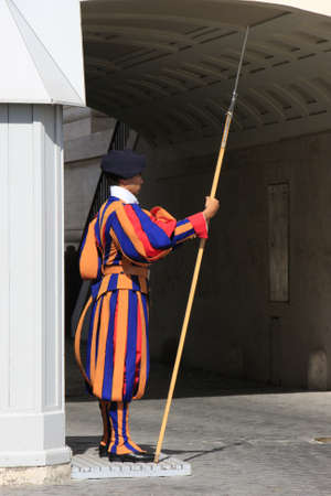Swiss guard, Vatican city, Rome, Italyのeditorial素材
