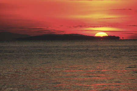 Sunrise at Koh Rong island, Cambodia, Southeast Asiaの写真素材