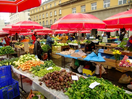 Dolac Market, Zagreb, Croatiaのeditorial素材
