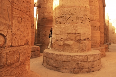 Great Hypostyle Hall, Karnak temple complex, Luxor, Egyptの写真素材