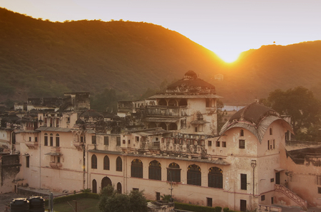 Sunset over town of Bundi, Rajasthan, Indiaのeditorial素材