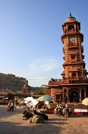 Ghanta Ghar tower, Sadar Market, Jodhpur, Rajasthan, Indiaのeditorial素材