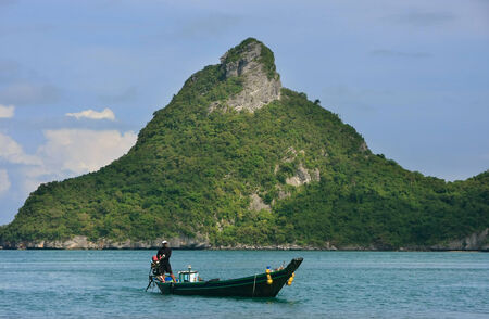Longtail boat at Ang Thong National Marine Park, Thailandのeditorial素材