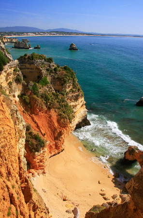 Beautiful cliffs of Ponta de Piedade, Lagos, Algarve region, Portugal の写真素材