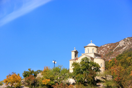 Lower Church of Ostrog Monastery, Montenegro, Balkansの写真素材