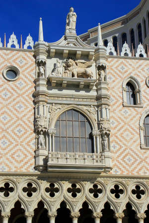 Decorated facade of Venetian Resort hotel and casino, Las Vegas, Nevada, USAのeditorial素材