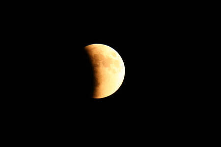 Total Lunar Eclipse of Supermoon on September 27, 2015 in Colorado, USA. It is the latter of two total lunar eclipses in 2015. Next total lunar eclipse will happen in 2033.の写真素材