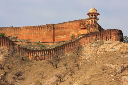 Jaigarh Fort on the top of Hill of Eagles near Jaipur, Rajasthan, India. The fort was built by Jai Singh II in 1726 to protect the Amber Fortのeditorial素材
