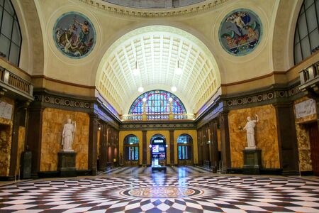 Interior of Kurhaus in Wiesbaden, Hesse, Germany. Wiesbaden is one of the oldest spa towns in Europeのeditorial素材