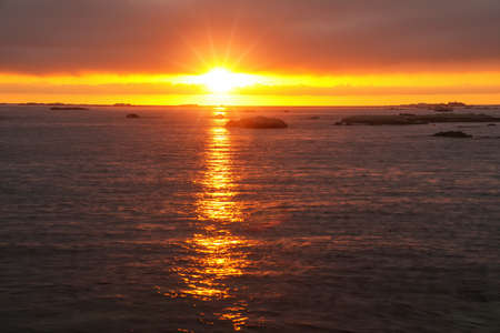 Sunrise on Kaikoura peninsula, South Island, New Zealand. The area is a popular ecotourism destinationの写真素材