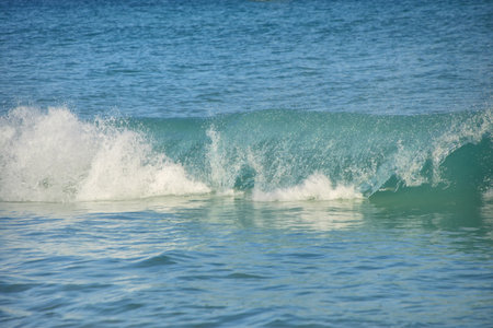 Close-up of waves in Ouvea lagoon, Ouvea and Mouli Islands, New Caledonia. The lagoon was listed as...