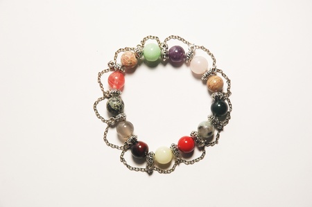 Bracelet from various stone  A jewelry for womanの写真素材