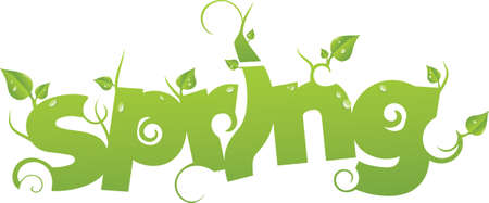 vector spring on white backgroundのイラスト素材