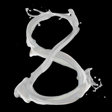 one number from milky alphabetの写真素材