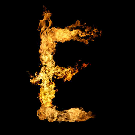 one letter from fiery alphabetの写真素材