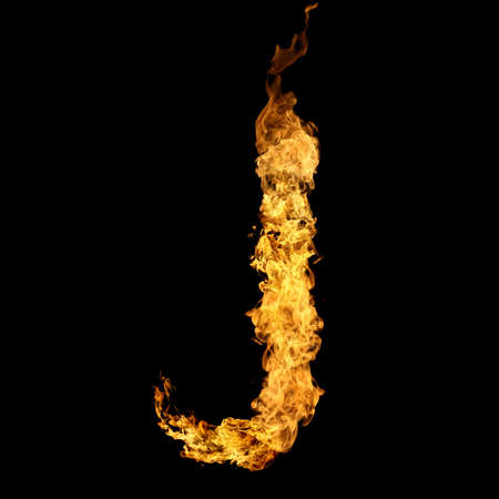 one letter from fiery alphabetの写真素材