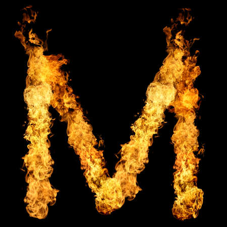 one letter from fiery alphabetの写真素材