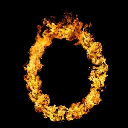 one letter from fiery alphabetの写真素材