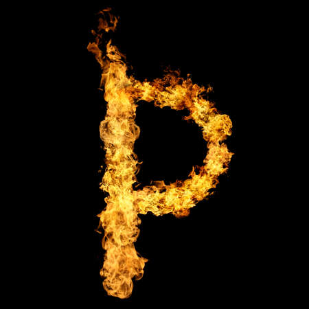 one letter from fiery alphabetの写真素材