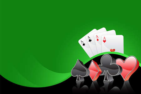 four vector playing kards elements designのイラスト素材