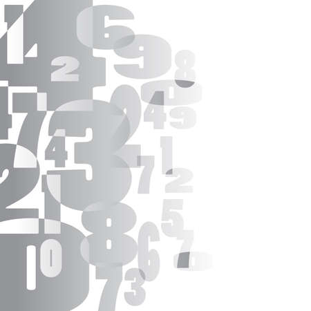 abstract vector mathematical background with random numbersのイラスト素材