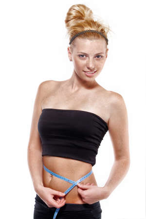 attractive young woman in sports clothingの写真素材