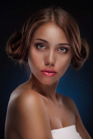 Beautiful Woman Portrait  Hairstyleの写真素材